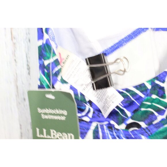 LL Bean Blue Mix-and-Match Swimwear Halter Tankini Top Print Size 4 - Picture 7 of 7